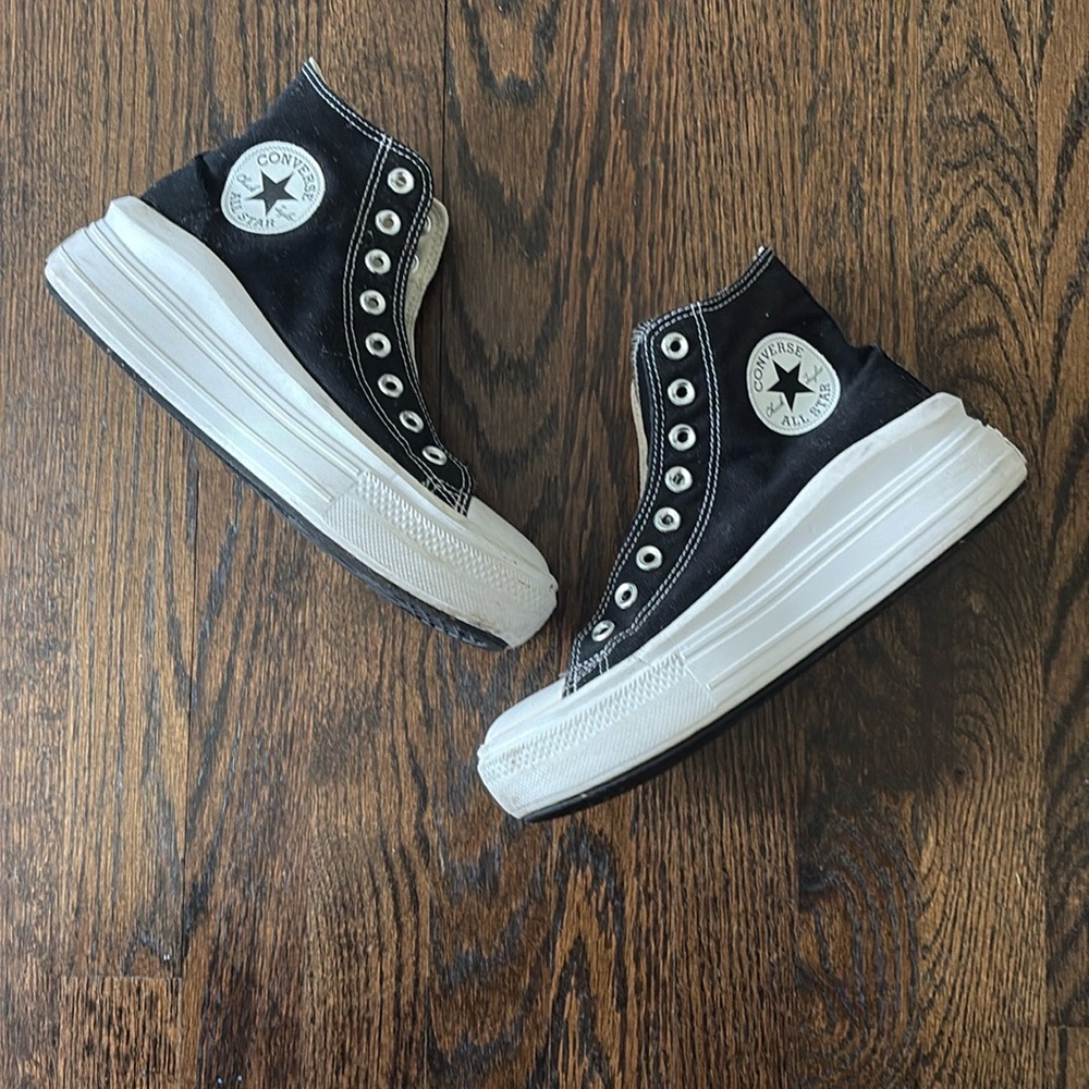 Classic Black and White High-Top Sneakers